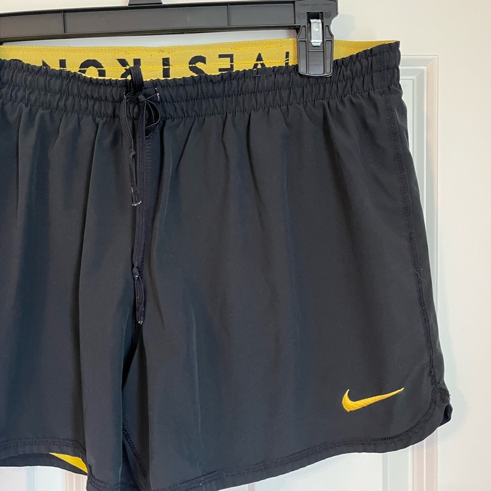 Nike Dri-FIT Black and Yellow Shorts - Picture 4 of 5